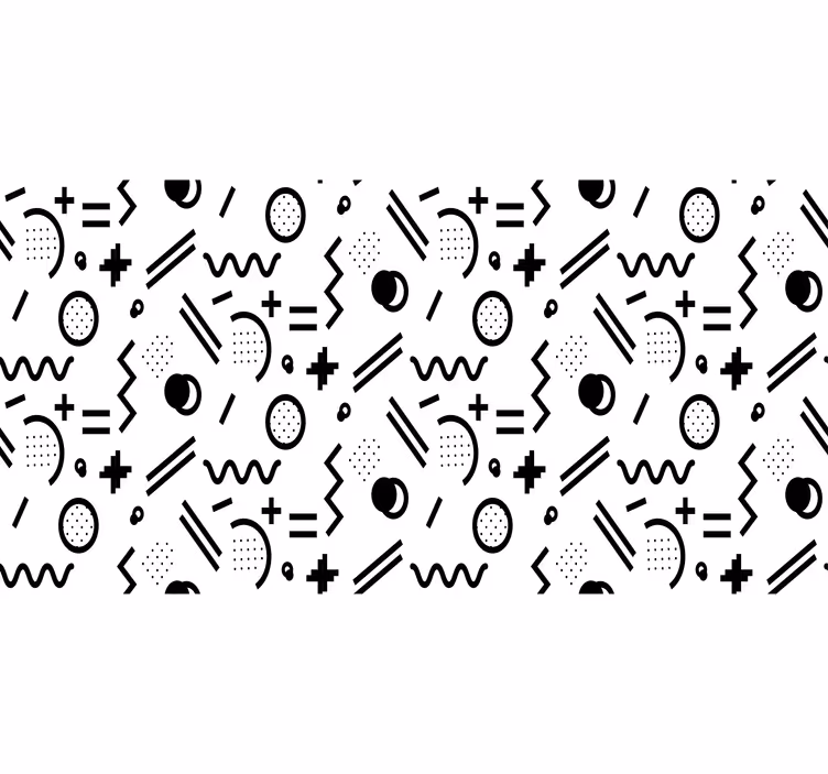 White blind with nordic black and white pattern - TenStickers
