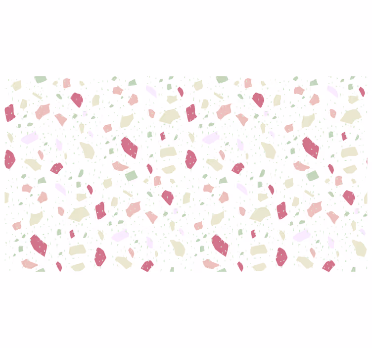 White blind with pastel irregular terrazzo design - TenStickers