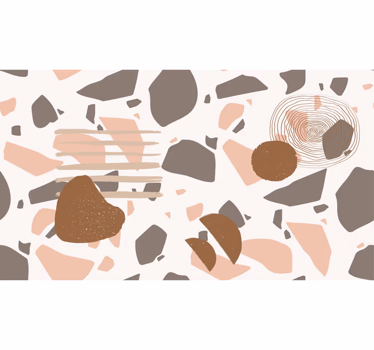 White blind in pastel terrazzo with figures - TenStickers