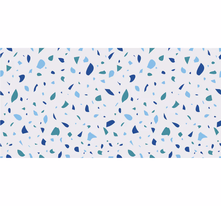 White blind in blue tones terrazzo design - TenStickers