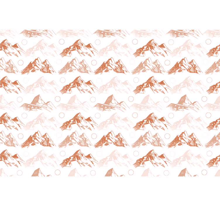 White blind with terracotta mountain design - TenStickers