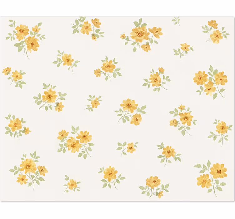 White blind with delicate chintz floral design - TenStickers