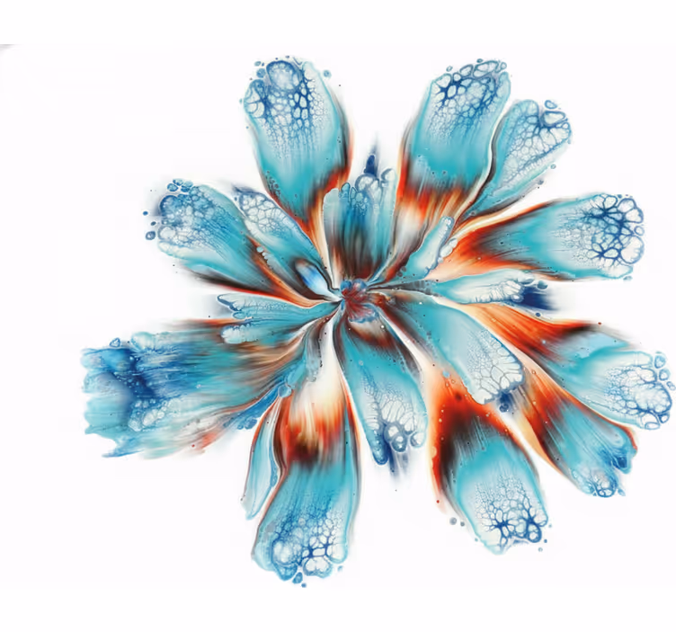 Bathroom blind modern art colorful flowers - TenStickers