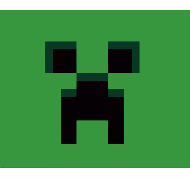 Geek roller blind in minecraft green - TenStickers