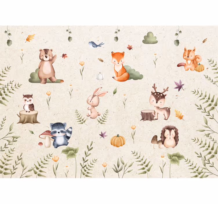 Nursery blind with fairytale animals design - TenStickers