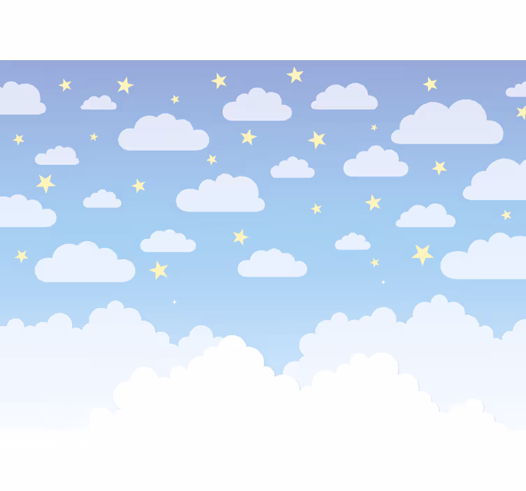 Nursery blind clouds and stars - TenStickers