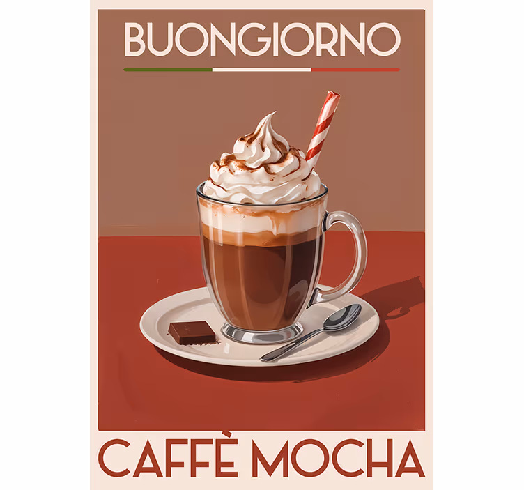 Vintage roller blind "mocha" coffee - TenStickers
