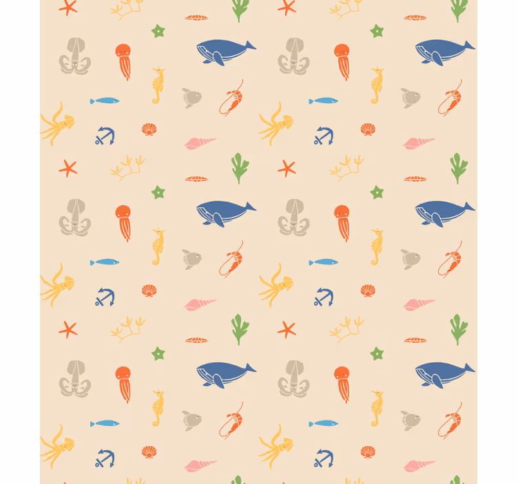Animal blind with sea creatures design - TenStickers