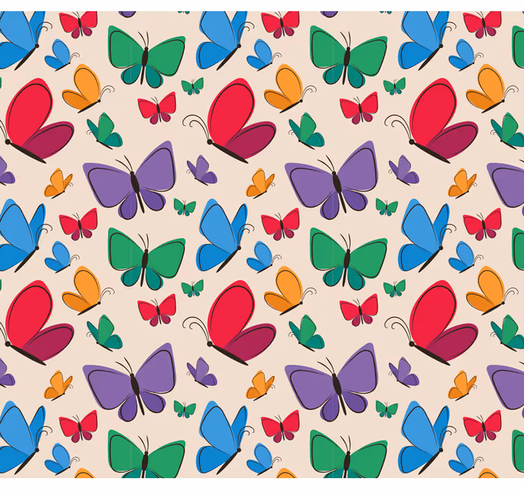 Animal blind butterflies flying for kids furniture - TenStickers