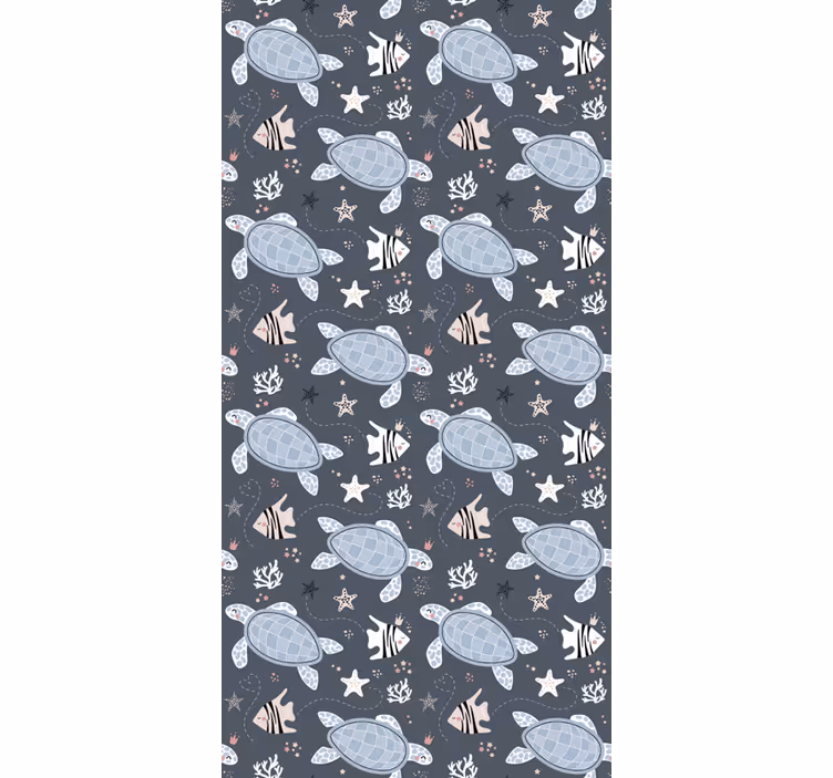 Animal blind turtles and fish under sea fridge - TenStickers