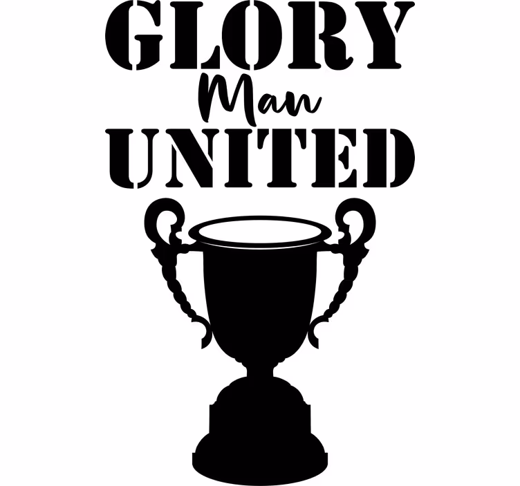 Text roller blind glory manchester united - TenStickers