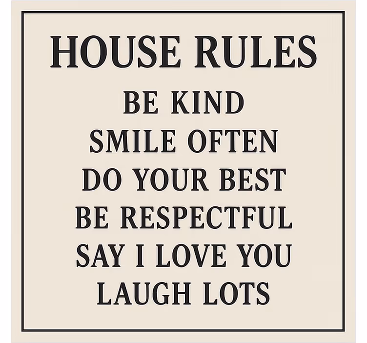 Text roller blind home guidelines - TenStickers
