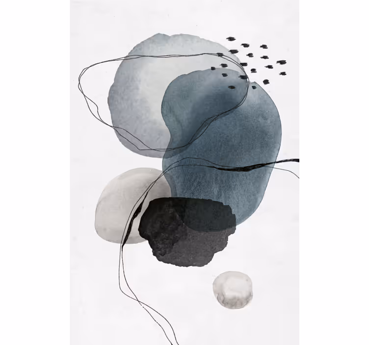 Office blind with abstract shapes design - TenStickers