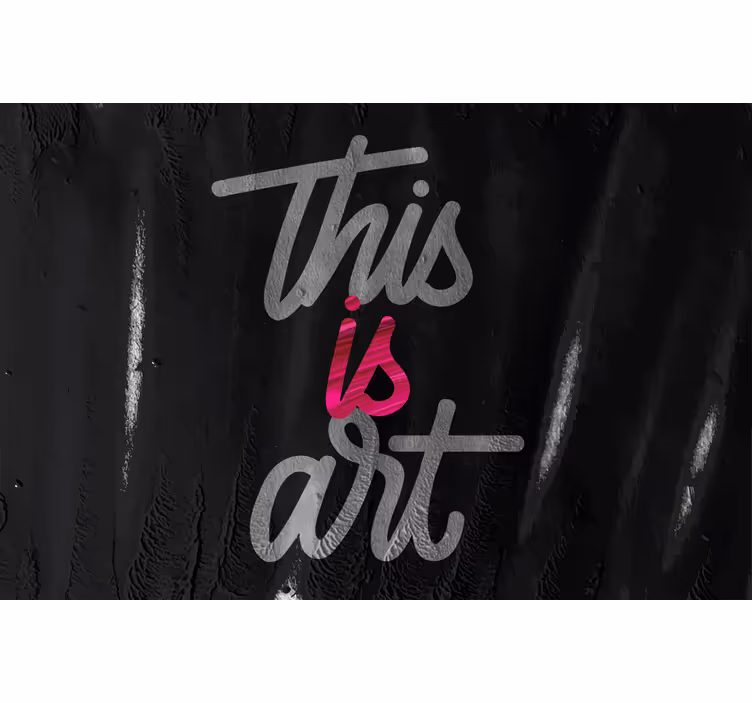 Black blind this is art pink and black vinylrugs 2 - TenStickers