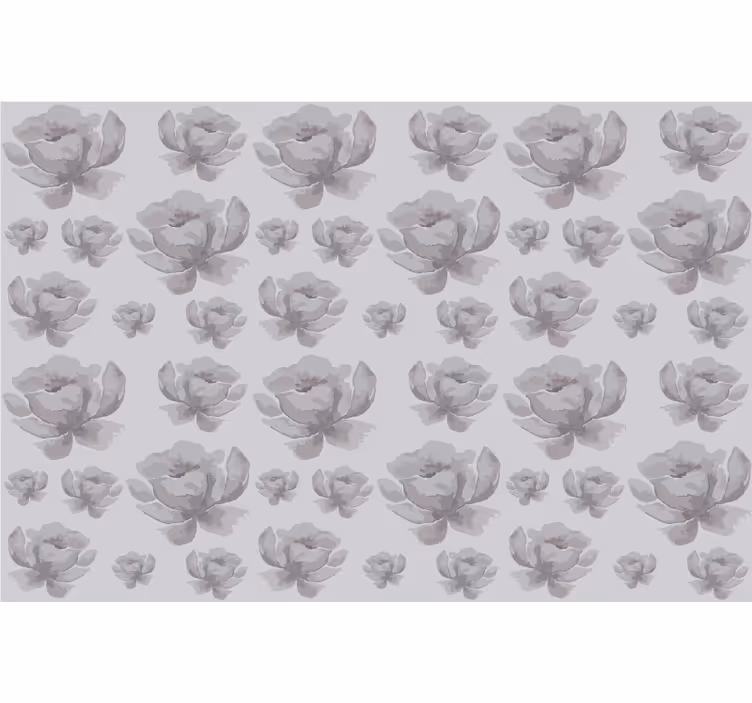 Grey blind with gray 80's floral pattern - TenStickers