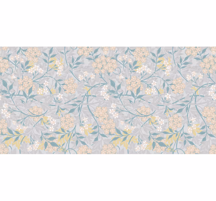 Grey blind with elegant 80's floral pattern - TenStickers