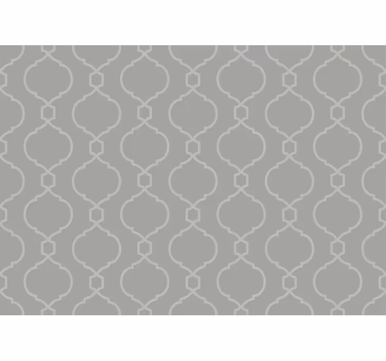 Grey blind with gray geometric hamptons pattern - TenStickers