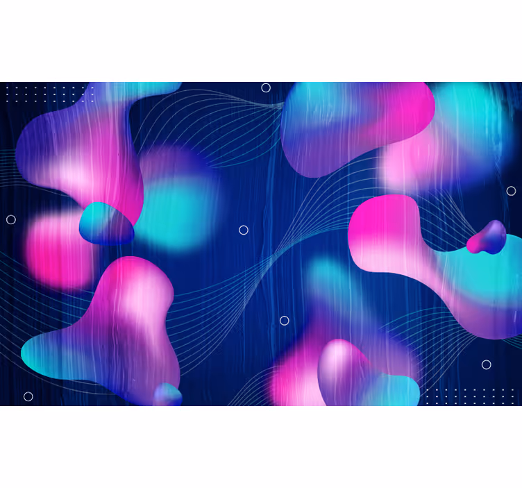 Bathroom blind with modern fluid art gradients - TenStickers