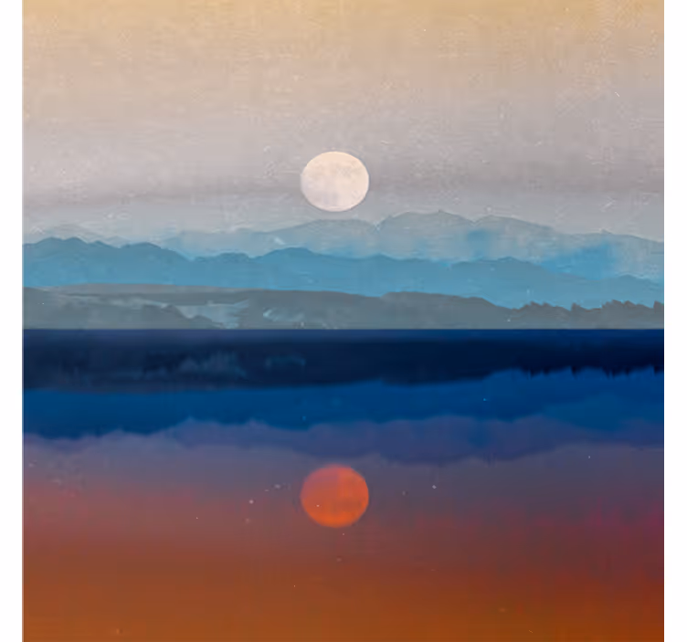 Office blind with beautiful moon design - TenStickers