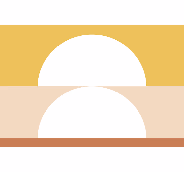 Office blind with two semi-circles design - TenStickers