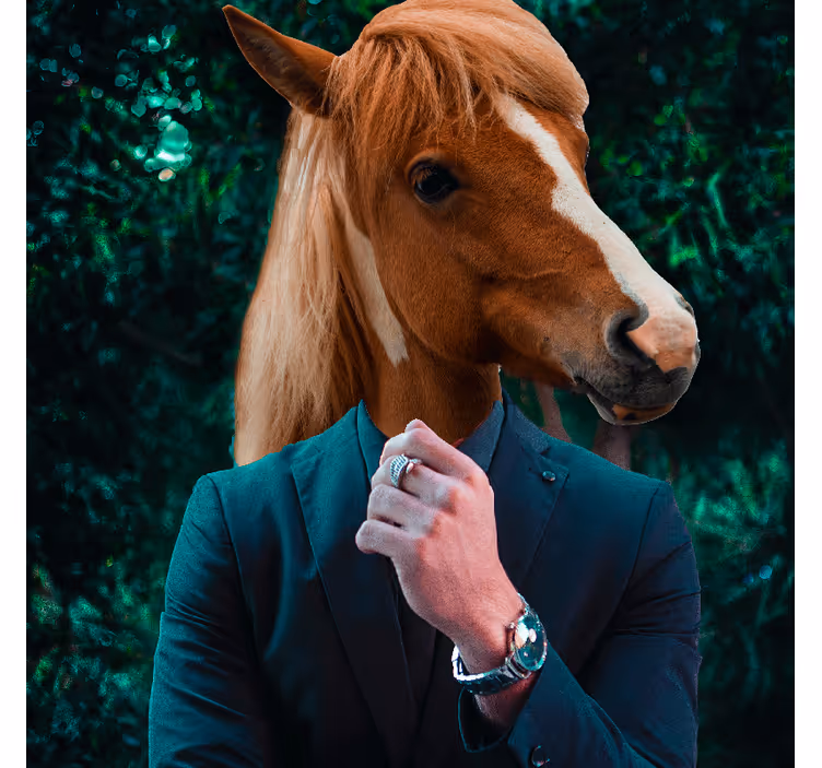 Office blind mister horse - TenStickers