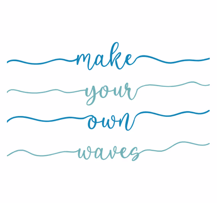 Office blind create your own waves - TenStickers