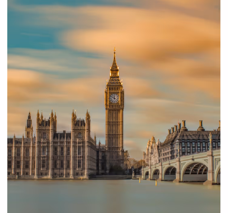 Office blind london big ben modern print - TenStickers