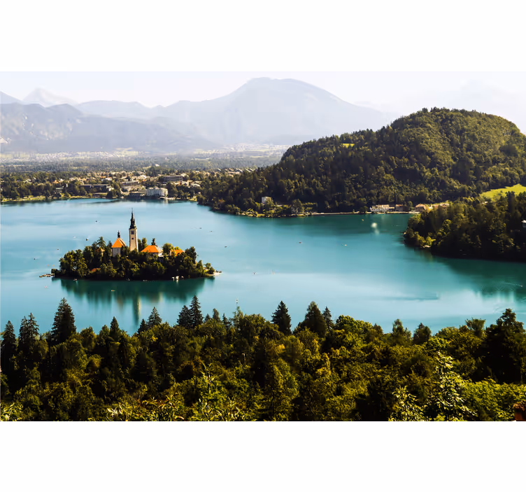 Office blind slovenian lake aesthetic print - TenStickers