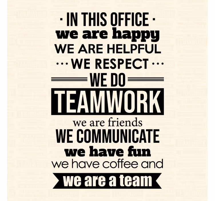 Office blind with inspirational work quotes - TenStickers