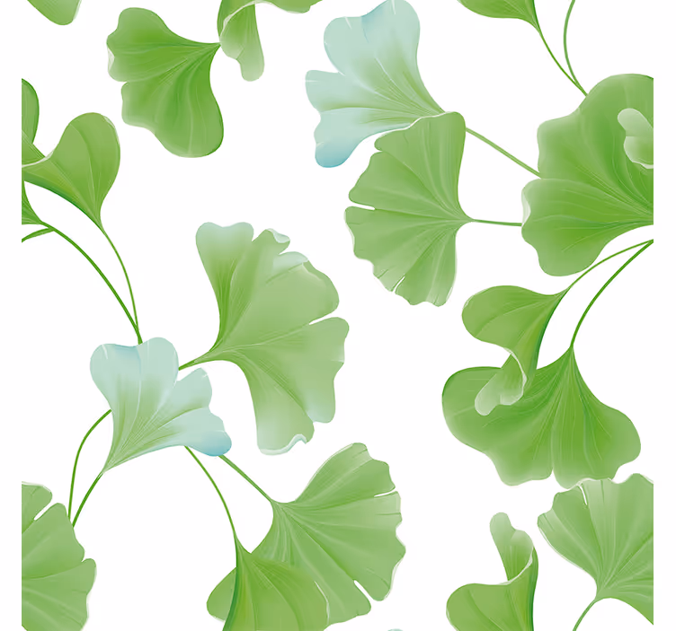 Office blind green ginkgo leaves - TenStickers