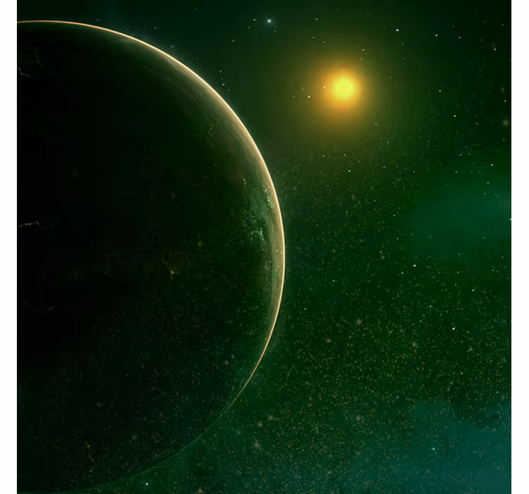 Office blind green planet satellite space design - TenStickers