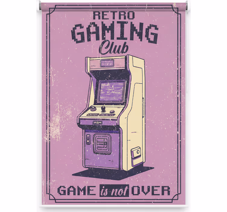 Teenage roller blind retro gaming club - TenStickers