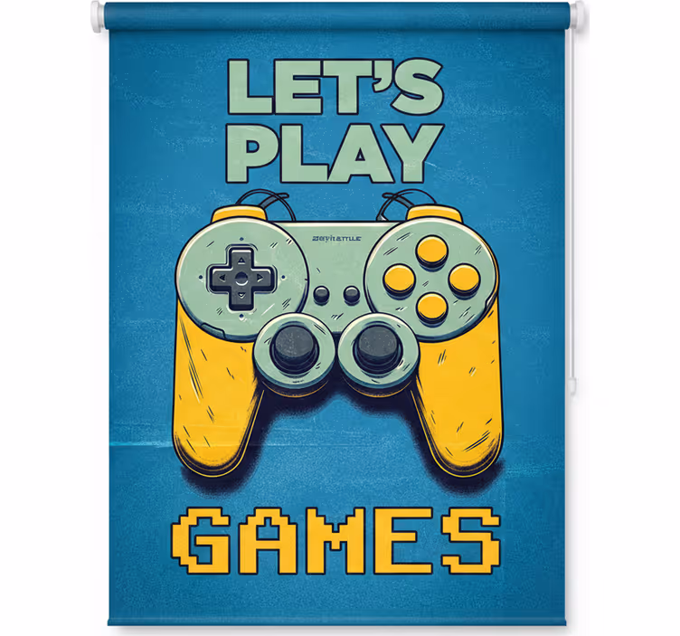 Teenage roller blind let's play games - TenStickers