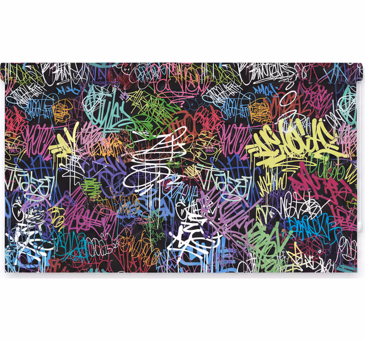 Teenage roller blind street art canvas print - TenStickers