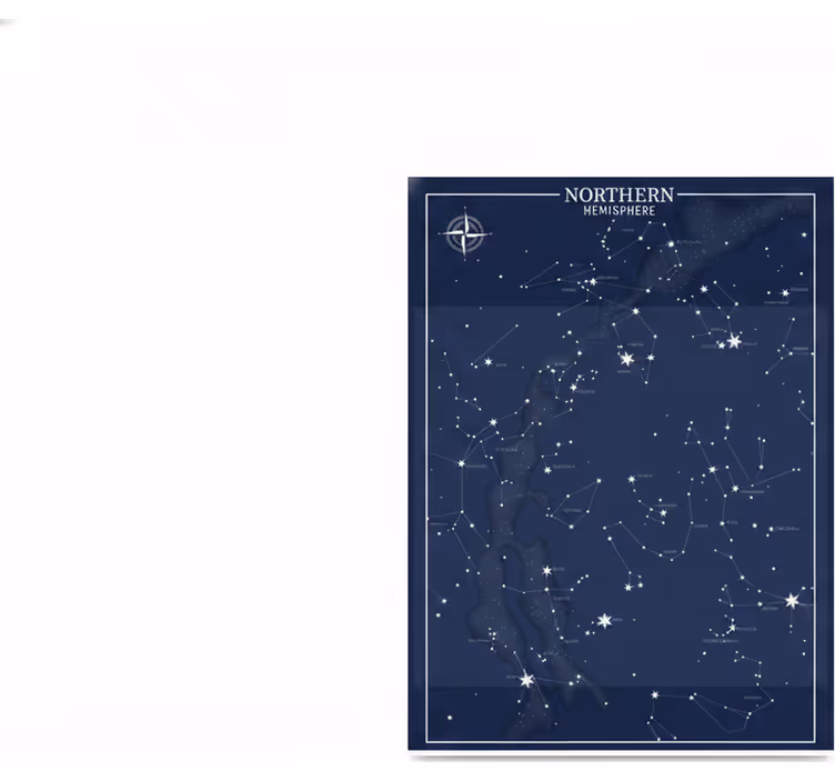 Teenage roller blind northern hemisphere star map - TenStickers