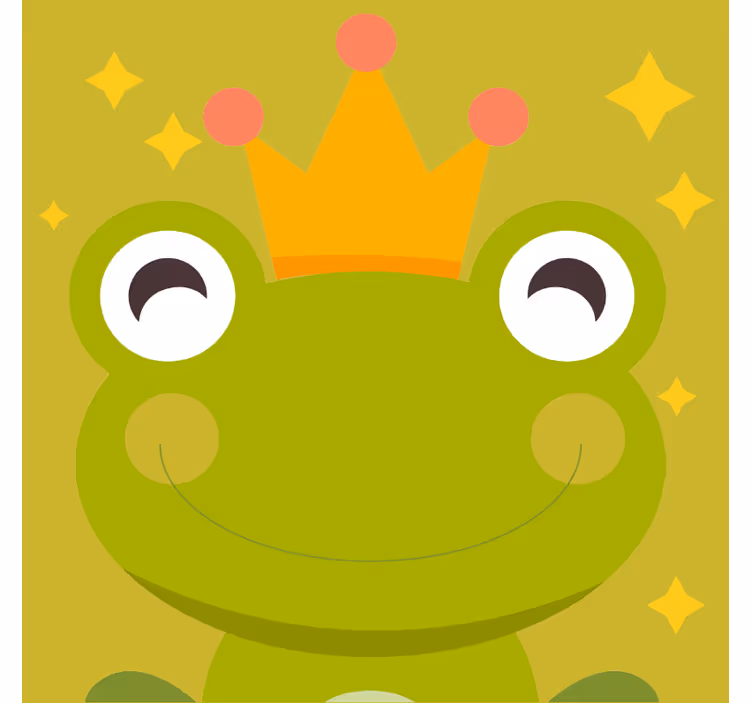 Funky roller blind frog king fairy tale - TenStickers