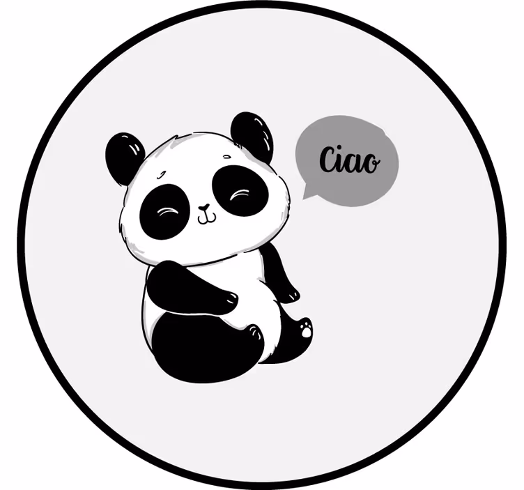Funky roller blind happy panda - TenStickers