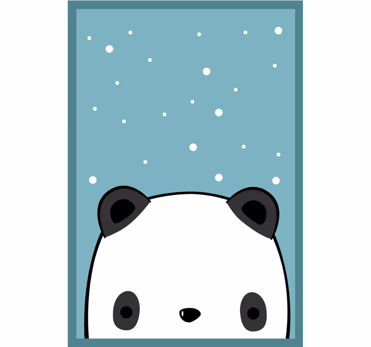 Funky roller blind cute panda design - TenStickers