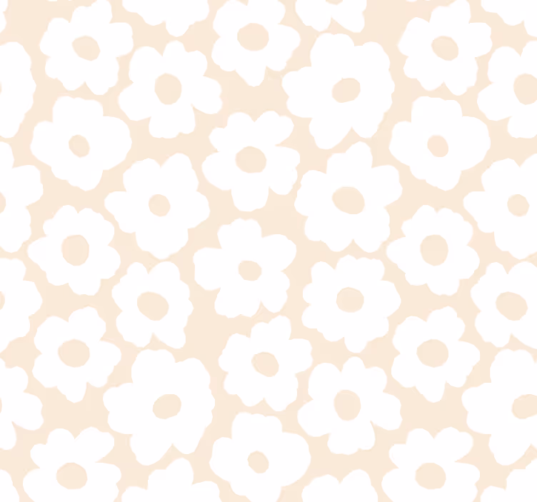 White poppy flower roller blind - TenStickers