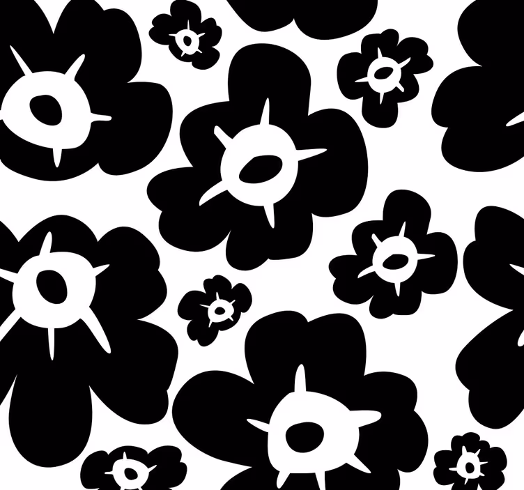 Master bedroom blind black poppy - TenStickers
