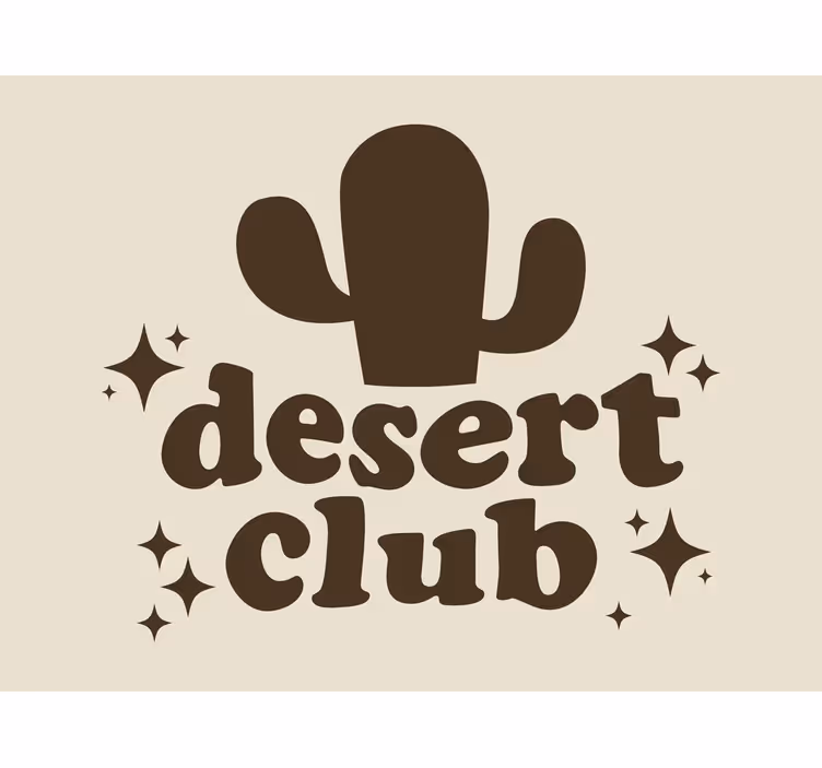Rustic blind psychedelic desert cactus retro design - TenStickers
