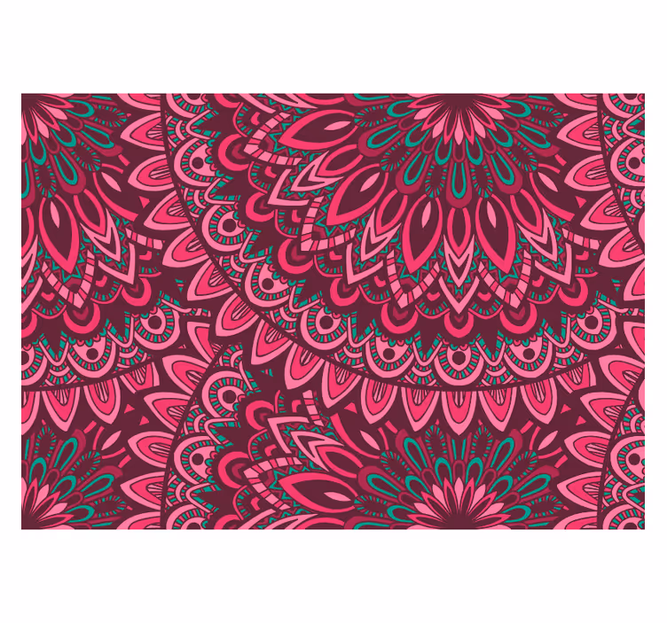 Zen blind pink mandala wallpaper expression - TenStickers