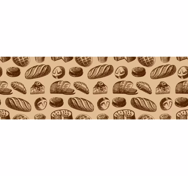 Brown blind bakery design - TenStickers