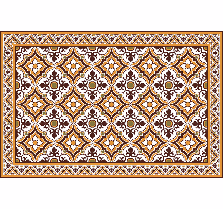 Brown blind with brown and green plants pattern - TenStickers
