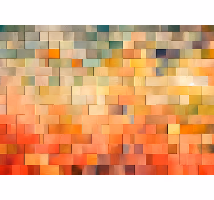 Orange blind in colorful squares - TenStickers