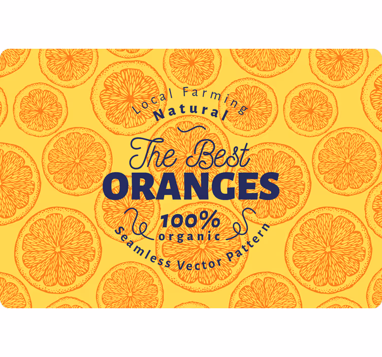 Orange blind with hand-drawn orange pattern - TenStickers