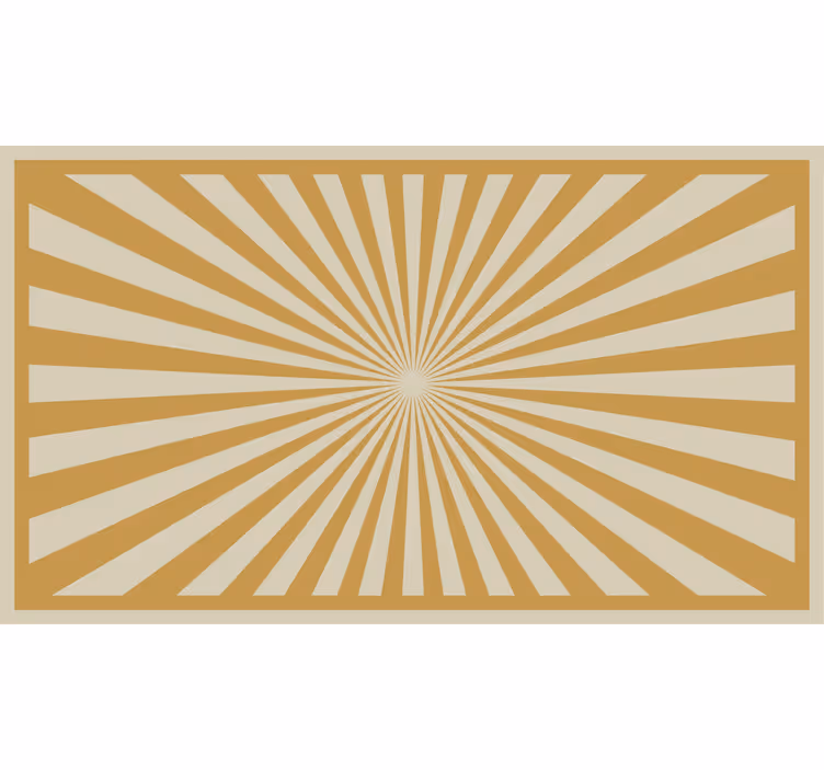 Orange blind sunburst rug - TenStickers