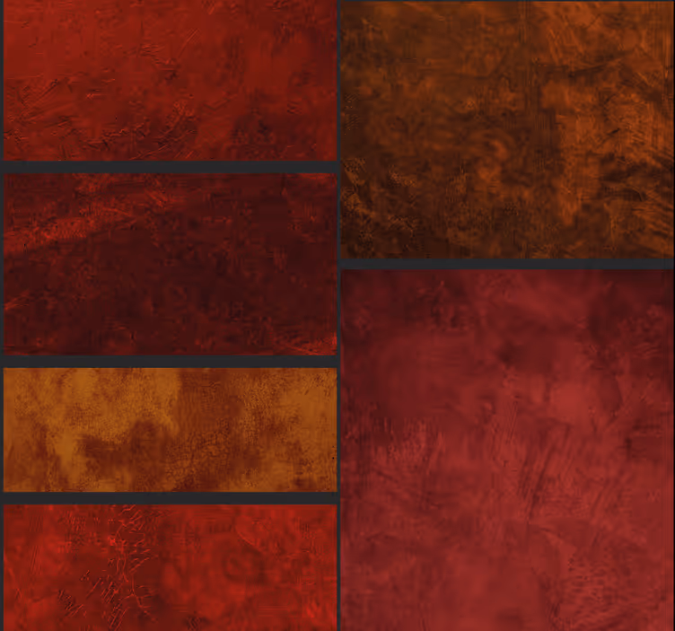 Red blind with textured patchwork design - TenStickers