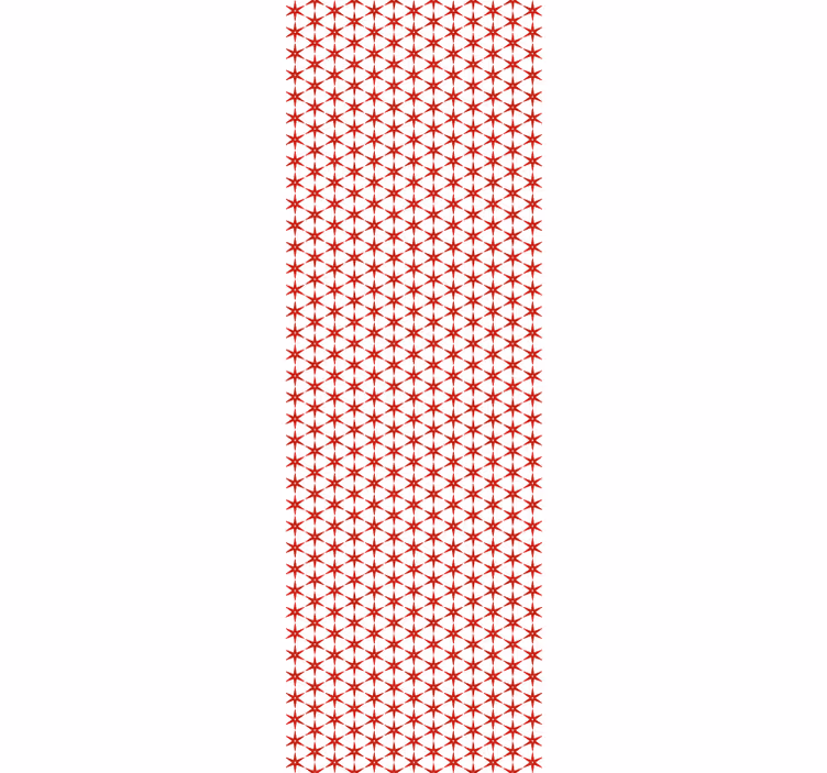Red blind with red korean stars design - TenStickers
