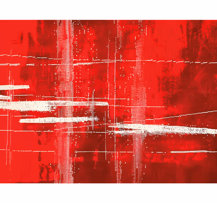 Red blind with contemporary stripes design - TenStickers